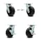 Service Caster 6 Inch Polyolefin Caster Set with Ball Bearings 2 Swivel Lock 2 Brake SCC SCC-30CS620-POB-BSL-2-TLB-2 - alternate 1